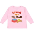 thumbnail image 3 of Inktastic Pit Bull Loved by a (Dog Breed) Boys or Girls Long Sleeve Toddler T-Shirt, 3 of 5