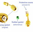 thumbnail image 6 of 2 Pcs R410a Adapter for Mini Split, 5/16" SAE Female Quick Couplers to 1/4" SAE Male Flare for HVAC System, 45 Degree Angled Charging Vacuum Adapter, 6 of 9
