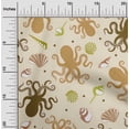 thumbnail image 2 of oneOone Cotton Poplin Light Brown Fabric Sea Craft Projects Decor Fabric Printed By The Yard 56 Inch Wide, 2 of 4