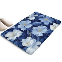 Pioneer Flower Floral Print Flannel Non Slip Door Rugs,Washable Door Mats Indoor,Decorative Door Mats,Dirt-Resistant and Absorbent Doormat for Entrance,Bedroom,Kitchen,Bathroom,23.5"x16"