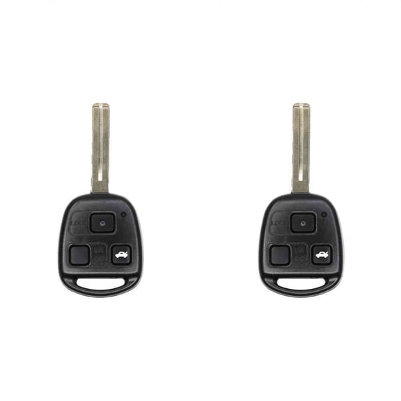Replacement Keyless Remote Head Key Fob Compatible with Lexus ES300 2002-2003 FCC HYQ1512V 2KOKM-LXV1 Part Number 89070-53531 8907053531 Pack of 2