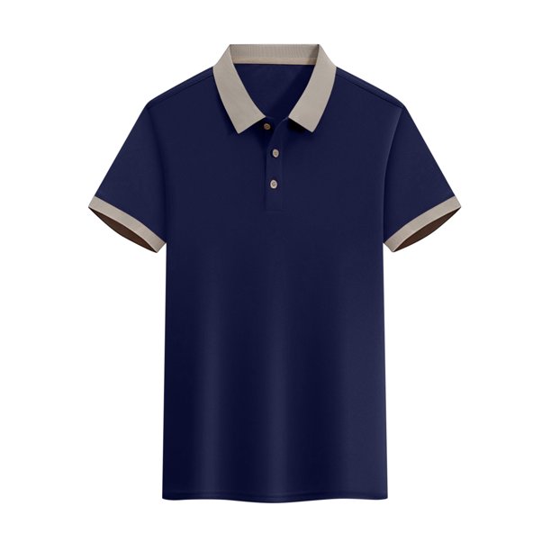 pstuiky camisetas para hombre, Camisa informal de verano con solapa y botones de color liso para hombre camisas casuales para hombre xl