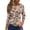 ALM38-Khaki, variant on 2026 Halloween Shirts For Women Goth Blood Rose Printed Blouse Crew Neck 3/4 Length Sleeve Casual Summer Mansion Tshirt Dark Blue L