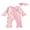 Pink, variant on Gzhioc Baby Girl Birthday Romper Ruffles Cake Bow Print Long Sleeve Zip Up Jumpsuit Bow Headband