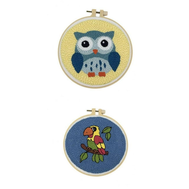 2 Juegos De Kits De Perforación Bolígrafo De Perforado Manualidades De Bricolaje Búho Sunnimix Kits de inicio de bordado punzonado