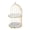 Gold, White, variant on YAHHU Double Layer Bird Cage Organizer Display Rack for Bathroom Countertop Dressing Table, Gold Frame White Base, 14.2 inches / 36 cm