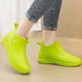 thumbnail image 6 of hoksml Women's Waterproof Ankle Rain Boots, Slip-On Rubber Shoes for Outdoor and Daily Wear, 6 of 8