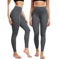 thumbnail image 2 of NELEUS Womens Compression Yoga Leggings for Workout High Waist Tummy Control with 2 Pockets,Black+Gray+Navy Blue,US Size M, 2 of 11