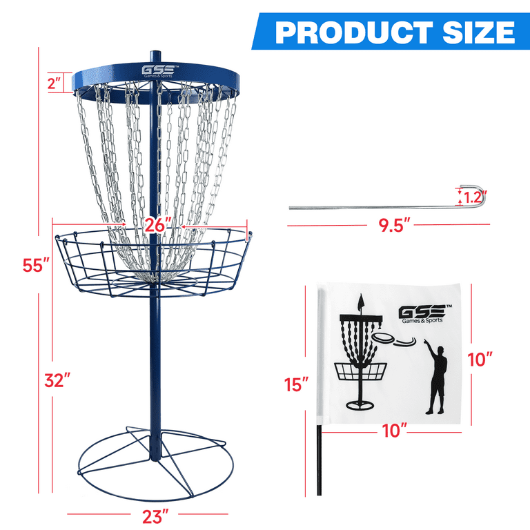ゴールホール MVP Disc Sports Black Hole Pro 24-Chain Portable Disc Golf Basket
