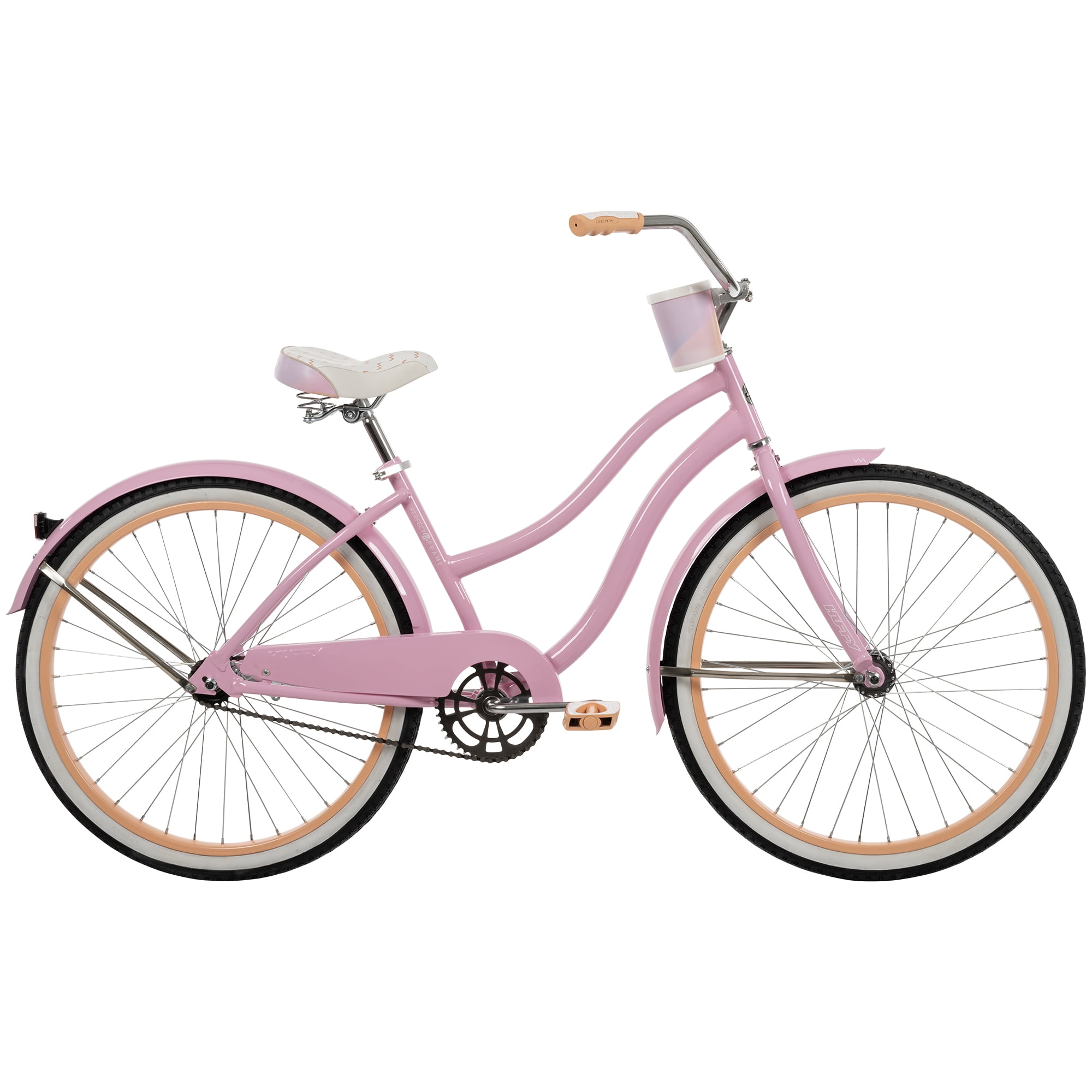 Huffy 26” Good Vibrations Cruiser Bike, Fits Riders 5’0”+, Pink, Adult, Women’s