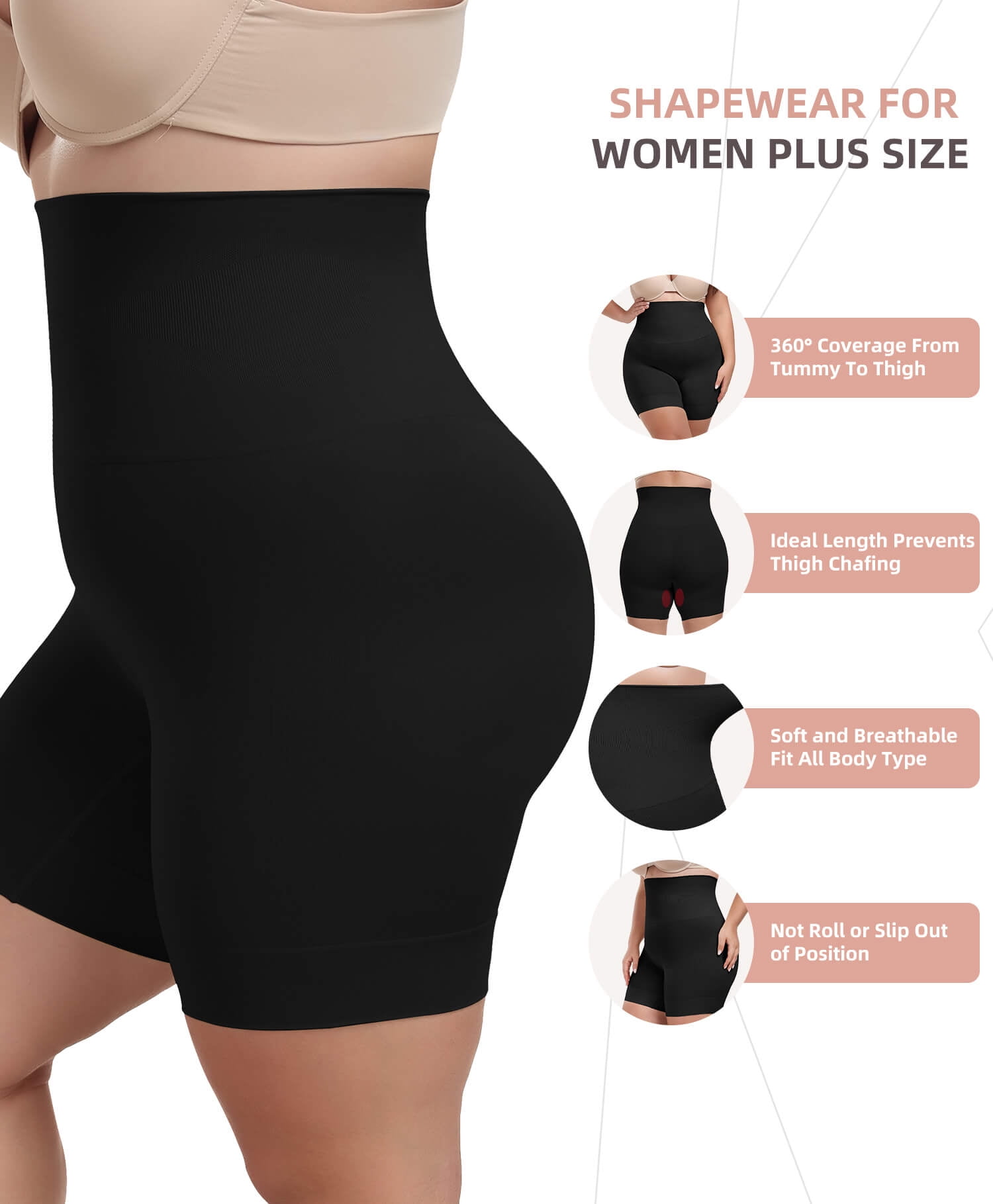 Shapermint Tummy Control Shapewear BESTENA High-Waisted Shapewear