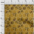 thumbnail image 1 of oneOone Cotton Jersey Gamboge Yellow Fabric Geometric|Leaves & Floral Block Fabric For Sewing Printed Craft Fabric By The Yard 58 Inch Wide, 1 of 4