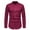 Burgundy, variant on Odeerbi Mens Fall Tops 2025 Casual Trendy Stand Collar Cutton-down Embroidery Shirt Long Sleeve Shirt Navy