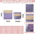 thumbnail image 2 of bolsas de maquillaje portátiles para mujeres, minibolsas de almacenamiento para viajes, para cosméticos, auriculares, morado, 2 of 6