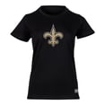 thumbnail image 1 of NFL Playera Aficionado Básica New Orleans Saints Negro para Mujer, Talla Chica, 1 of 5