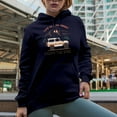 thumbnail image 2 of Life Is a Journey, Enjoy the Ride Quote, Traveling Art Merch Gift, Navy Blue Hooded Sweatshirt or Hoodie, 2XL, 2 of 5