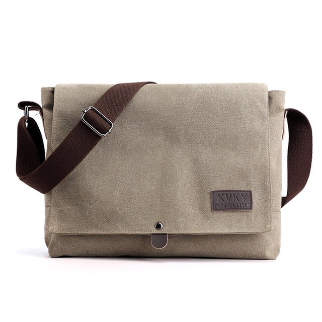 Bolso bandolera vintage de lona, bolso bandolera de trabajo, bolso informal, multifuncional, ligero, para hombre