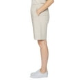 thumbnail image 3 of Turtle Bay New York Women's Pull On Twill Shorts with stretch waist - No zipper or buttons (Plus Sizes), 3 of 10
