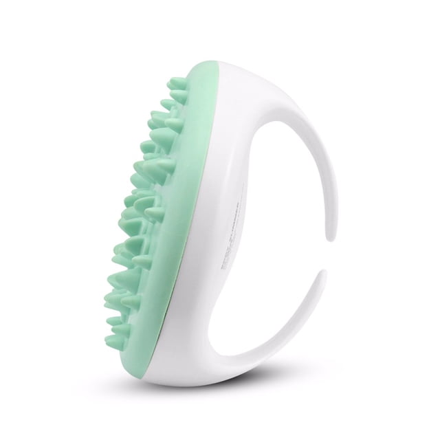 Cepillo de masaje del cuero cabelludo con cabeza de goma de plástico, ducha de baño de mano, cepillo de masaje de cuerpo completo, masajeador de belleza para delgazar