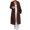 Brown #31, variant on Women's Cardigan Long Oversized Open Front Long Sleeve Hooded Coatigans Coat Trendy Fall Winter Warm Outerwear Sweatshirts with Pockets Hot Pink S