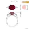 thumbnail image 5 of Angara Natural 3.3 Ct. Ruby with Diamond Classic Ring in Sterling Silver for Women (Ring Size: 5.5), 5 of 10