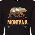 thumbnail image 4 of Inktastic Montana Vacation Bear Silhouette Long Sleeve T-Shirt, 4 of 5
