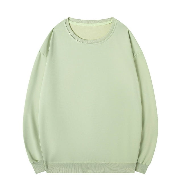 HAiming Chemises en Coton pour Hommes Manches Longues Décontractées Col Rond Hauts Amples Mode Chandail en Molleton Basique Surdimensionné