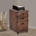 thumbnail image 4 of Saint Birch Bombay 3 Drawers Wood Mobile File Cabinet in Walnut, 4 of 8