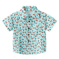 thumbnail image 1 of Hiiyo Chemise de Plage Hawaïenne pour Garçon, Manches Courtes, Imprimé Tropical, Boutonnée, 1 of 6