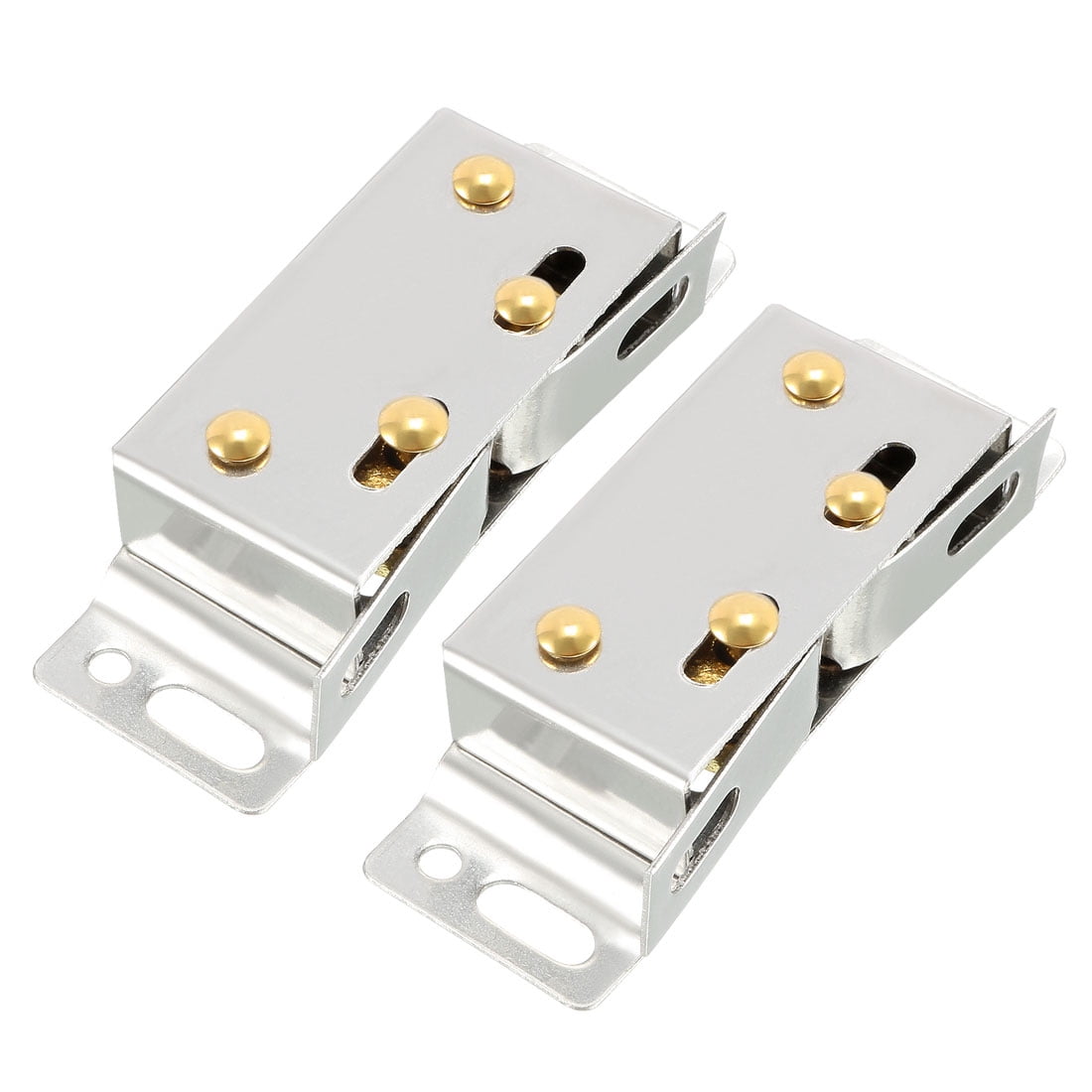 Wardrobe Door Stainless Steel Double Ball Roller Catch Latch Silver