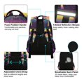thumbnail image 4 of FORMRS Unisex Backpack Elementary School Travel Bookbag with Reflective Stripes, Neon Road, 4 of 7
