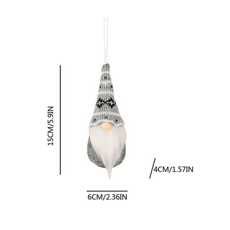 

Christmas Decor Small Christmas Decorations Christmas Decorations For Home Christmas Knitted Small Pendant Christmas Tree Faceless Doll Charm Gray