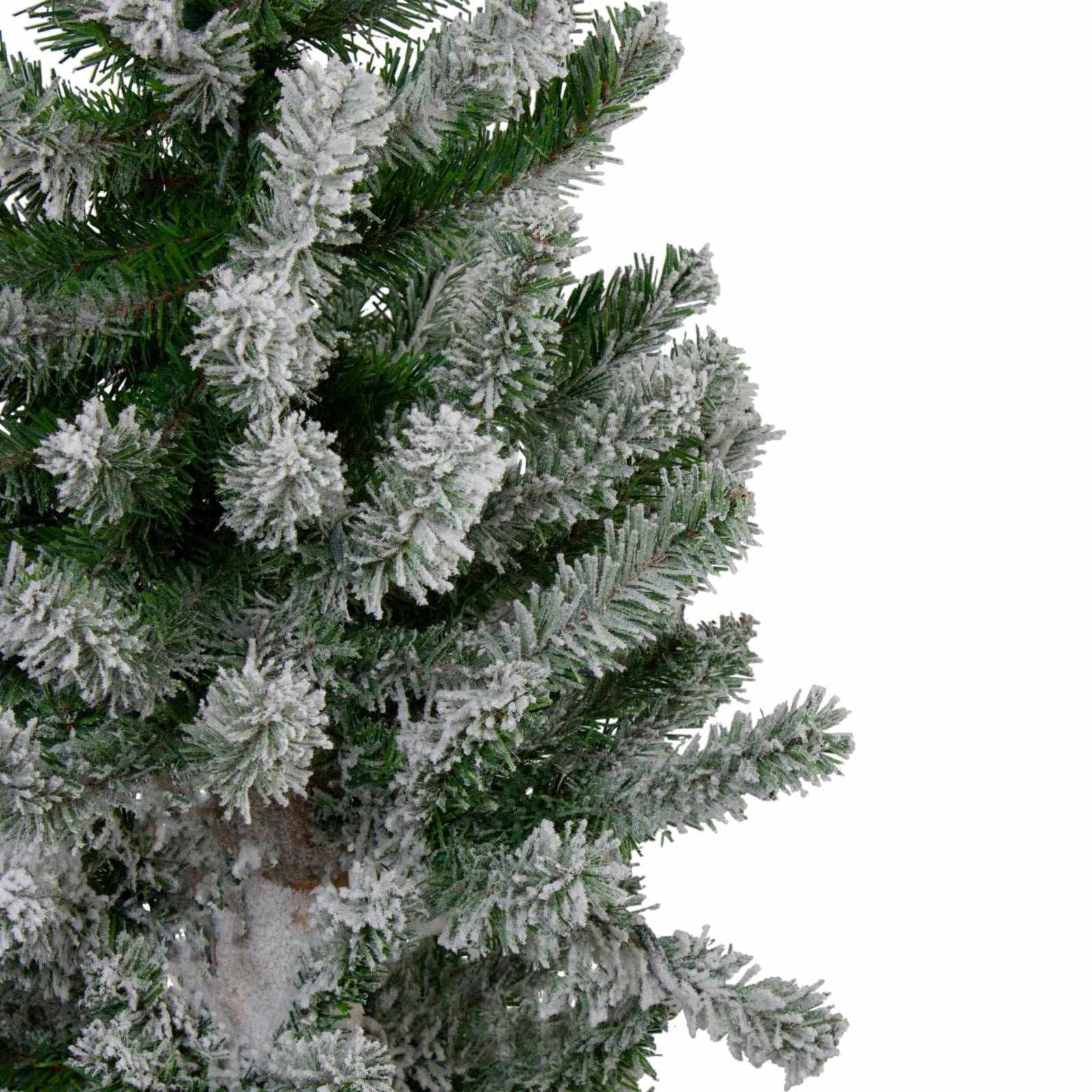 Northlight Set of 3 Slim Flocked Alpine Artificial Christmas Trees