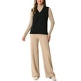 thumbnail image 2 of INSPIRE CHIC Knit Sweater Vest Top for Women's Sleeveless Ribbed V Neck Pullover Vests, 2 of 5