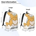 thumbnail image 4 of Easygd Prince Corgi Dog Canvas Backpack: Stylish, Lightweight, and Versatile with Large Capacity and Adjustable Straps –, 4 of 7