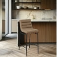 thumbnail image 2 of Meridian Furniture Burke Tan Vegan Leather Bar Stool, 2 of 8