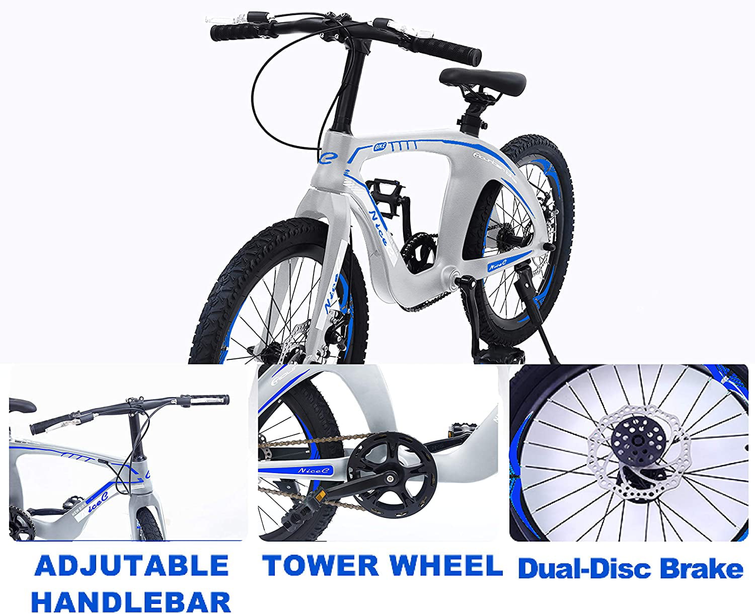 Details about   NiceC 26" BMX Bike Mountain Bike Cycle Bicycle with Dual Disc Brakes NEW 