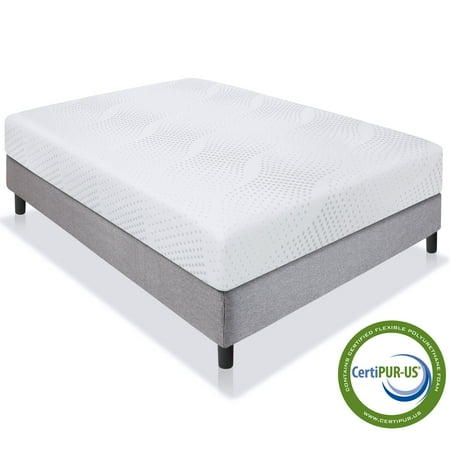 Best Choice Products 10" Dual Layered Medium-Firm Memory Foam Mattress w/ Open-Cell Cooling, CertiPUR-US Certified Foam, Removable Cover, Multiple Sizes