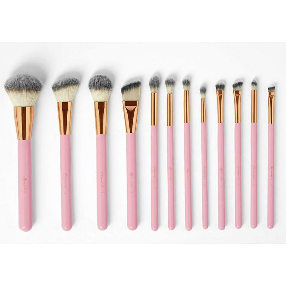 BH Cosmetics Pink Studded Elegance 12 Piece Brush Set 12 Piece Brush Set