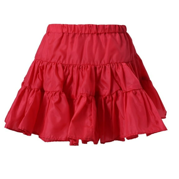 Richie House Little Girls Red Lightweight Ruffled Skirt 3