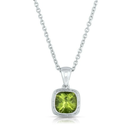 STERLING SILVER PERIDOT PENDANT