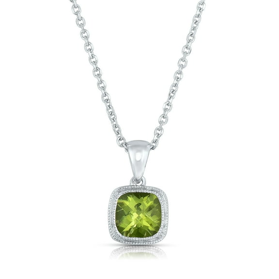 STERLING SILVER PERIDOT PENDANT