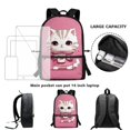 thumbnail image 6 of Uourmeti Fade Resistant 17 Inchs School Backpack for Travel Work, Roomy Storage Durable Large Capacity Student Bookbag, Cat Pattern, 6 of 6