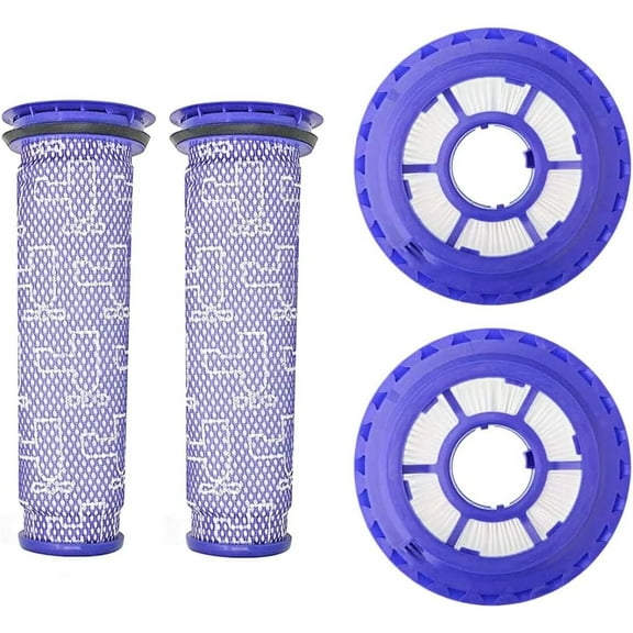 Goodsby 4 Pack Replacement Kit Pre & Post Motor HEPA Filter for Dyson DC41 DC65 DC66 UP13 UP20 Animal Multi Floor and Ball Vacuum Cleaner Part # 920769-01, 920640-01