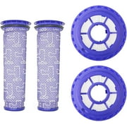 Goodsby 4 Pack Replacement Kit Pre & Post Motor HEPA Filter for Dyson DC41 DC65 DC66 UP13 UP20 Animal Multi Floor and Ball Vacuum Cleaner Part # 920769-01, 920640-01