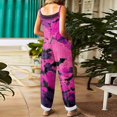 thumbnail image 6 of Halloween Pumpkin Print Jumpsuit for Women, Cute Fall Wide Leg Sleeveless Romper, Fashion Halloween Costumes Purple Pink 3XL, 6 of 6