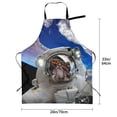 thumbnail image 5 of Lsque Astronaut in Outer Space Waterproof Apron Chef Aprons for Men Heavy Duty Chemical Work Apron Extra Long Grilling Aprons with Adjustable Bib Apron, 5 of 9