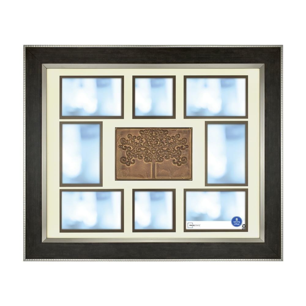 Mainstays 16 x 20 Family Tree Collage Frame, Espresso with Silver