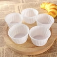 thumbnail image 4 of 150 Pcs Decor Paper Cups Round Cupcake Liners Roll Wrappers Case Ice Cream White, 4 of 6