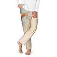 thumbnail image 2 of Xecao Starfish On The Sand Beach Print Teenagers' Pajama Pants Long Sleep Pants Soft Elastic Waist Pajama Bottoms Elastic waist with 2 Pockets 5-16 Years-XS(5-6), 2 of 6